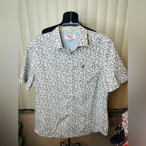 Original Penguin Men's Heritage Slim Fit short-sleeve button-down shirt Size XL